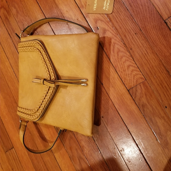 Small leather mustard purse - Picture 2 of 2